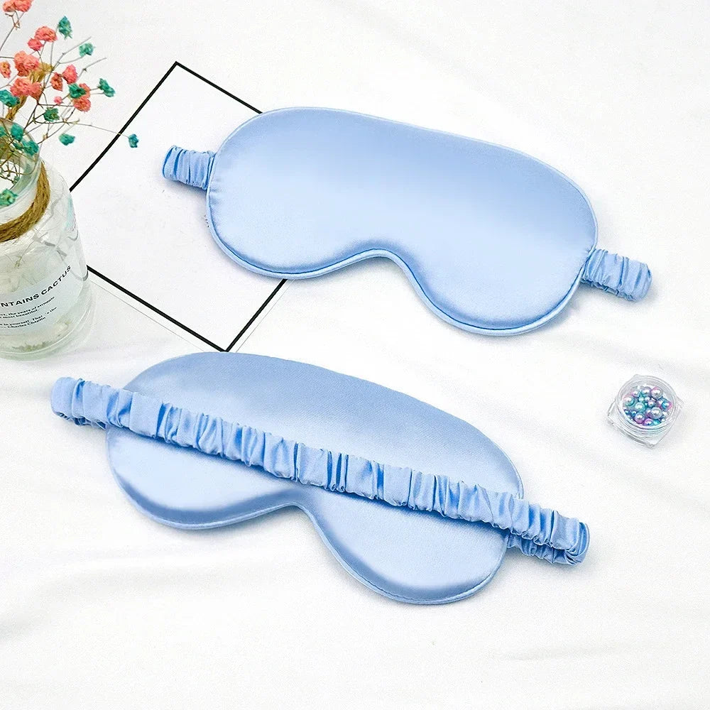 Women Imitated Silk Sleep Eye Mask | Portable Travel Blindfold for Restful Sleep