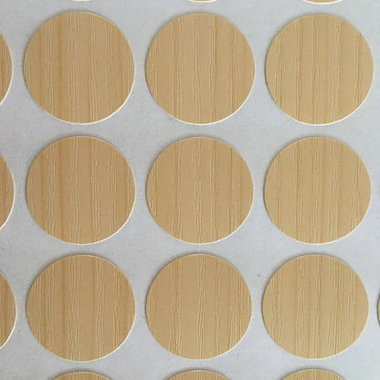 96Pcs 15mm Wood Furniture Screw Cap Covers | Self-Adhesive Hole Stickers for Desk Cabinets