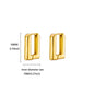 Elegant Square Earrings for Women Girls Stainless Steel Hoop Earrings Luxury Wedding Engagement Aesthetic Jewerly aretes