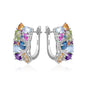 GEM'S BALLET 925 Sterling Silver Handmade Jewelry Multicolor Birthstone Earrings Natual Citrine  Amethyst Topaz Clip Earrings