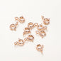 10pcs/ 14K 18K Gold Round Spring Clasp With Jump Ring Open Connect Clasp For DIY Jewelry Necklace Chain Making Accessories