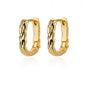 Vintage Round Stainless Steel Hoop Earrings For Women Gold Plated Earring 2023 Trending Statement Ear Jewelry Christmas Gift