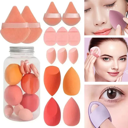 12/14Pcs Makeup Sponge Set | Cosmetic Blender Beauty Eggs and Foundation Puffs