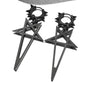 Pentagram Spike Rivet Hoop Earrings | Stainless Steel Gothic Punk Jewelry