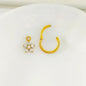 Waterdrops Pendant Conch Ring ASTM F136 G23 Titanium Piercings Moon Flowers Hinge Segment Clicker Teardrop Helix  Earrings