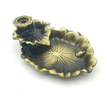 Backflow Incense Waterfall Burner | Metal Frog and Fish Aromatherapy Decor