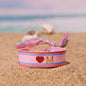Handwoven Initial Letter Bracelet | Personalized Friendship Gift for Women
