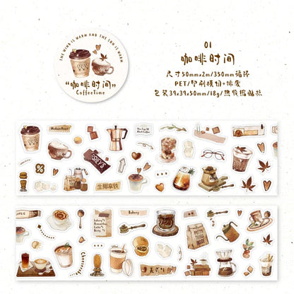 Cute Cartoon Snack Ice Cream Masking Tape | 5x200cm for DIY Scrapbooking