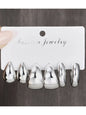 12pcs/Set Classic Fashion Twist C Shape Tear Drop Design Women's Gold-Color Earrings For Daily Workplace And Party Outfits 2024