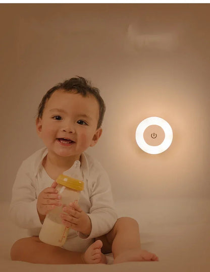 Magnetic Round Book Light | Portable LED Desk Lamp with Touch Sensor
