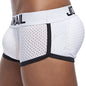Jockmail Sexy Men Padded Underwear Mesh Boxer Briefs Buttocks Lifter Enlarge Butt Push Up Pad Underpants Penis Pouch Panties