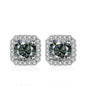 NeeTim 0.5ct 1ct Pink Moissanite Studs Earrings for Women 925 Sterling Silver Black Blue Grey Sparkling Lab Diamond Stud Earring