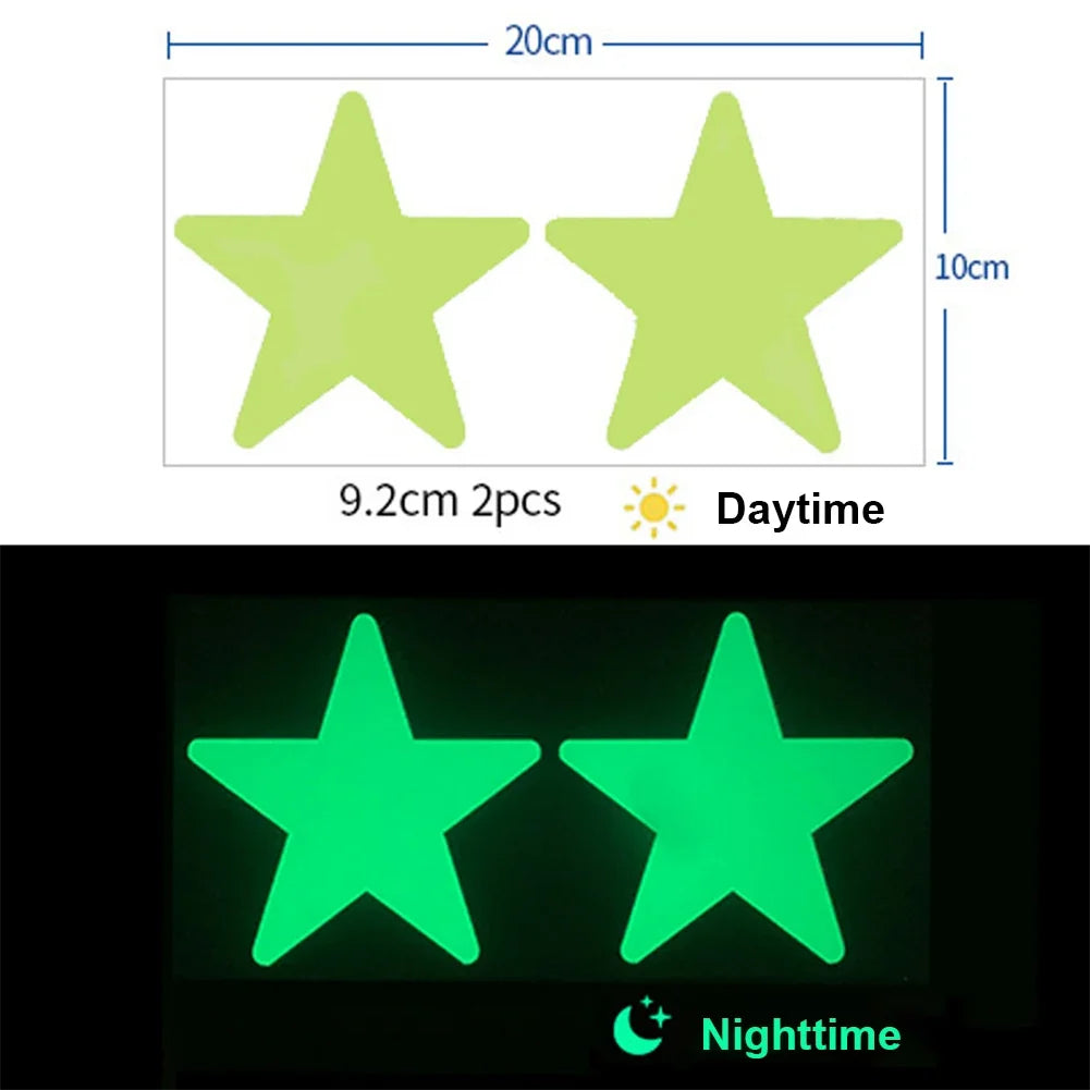 Glow In The Dark 3D Stars Moon Wall Stickers | Creative Luminous Room Decor