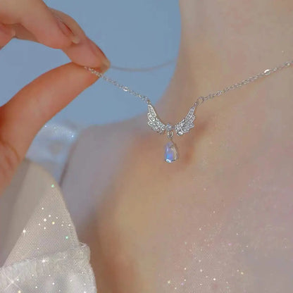 Y2K Crystal Butterfly Pendant Necklace Women Light Luxury Egirl Punk Heart Grunge Clavicle Chain Fashion Jewelry Party Gift 2023