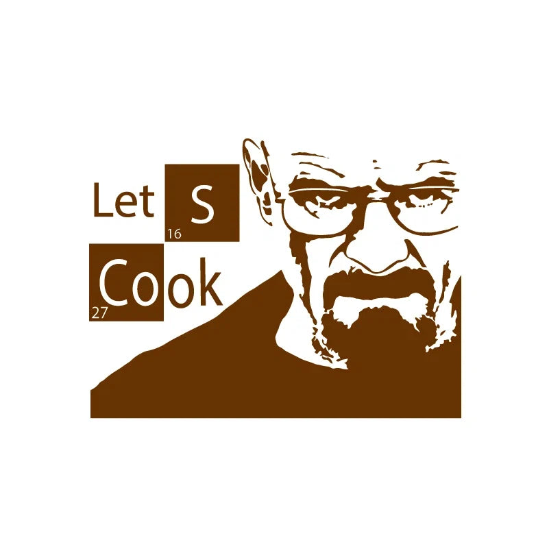 Instant Pot Vinyl Sticker | Kitchen Lets Cook Pressure Cooker Decal, Breaking Bad Heisenberg Waterproof Sticker
