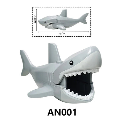 Marine Animal Building Blocks Set | Crocodile Whale Shark Octopus Snake Dinosaur Toys