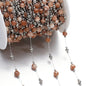1Meter/Lot Mixed Stainless Steel Irregular Stone Beads Chains for Handmade DIY Necklace Bracelets Jewelry Making Accessories