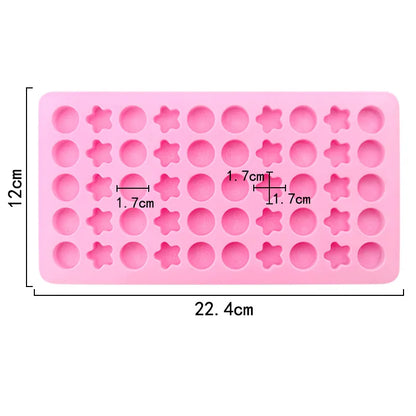 55 Piece Small Heart Shaped Silicone Cake Mold | Heart Chocolate Pastry Molds for DIY Baking