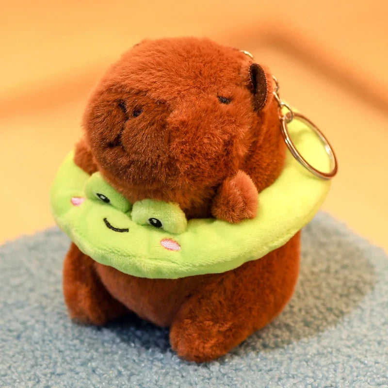 Capybara Plush Keychain | Cartoon Bag Pendant and Car Keyring