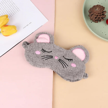 Plush Cat Eye Mask for Sleep | Soft Travel Blindfold