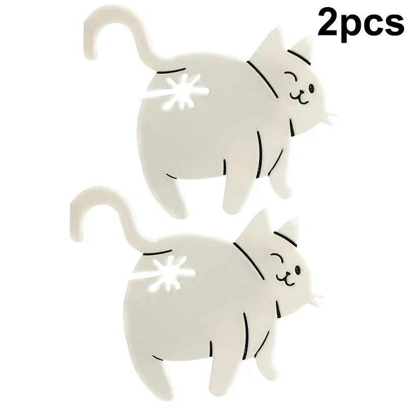 Hot Sale 2pcs 3D Cat Butt Bread Bag Clip Snack Bag Sealing Clip Novelty Kitchen Gadget Food Storage Bag Clip For Cat Lovers