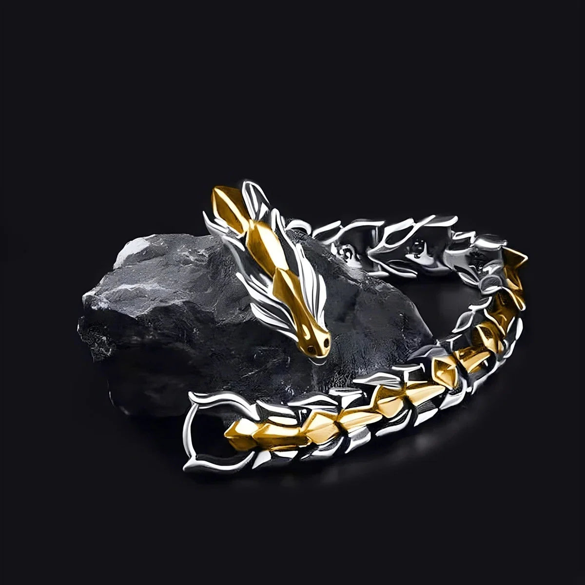 Men's Viking Dragon Bangle Bracelet | Vintage Punk Hiphop Chain Jewelry