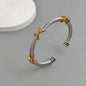 Original design steel wire cross zircon stainless steel women's bracelet, waterproof and rust-free, couple bracelet
