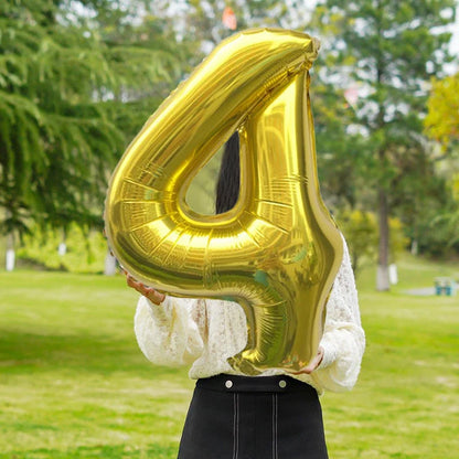 32 Inch Gold Foil Number Balloons | Birthday Party Decorations
