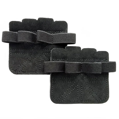 CRUXELL Cowhide Weightlifting Gloves | Four-Finger Palm Protection for Gym