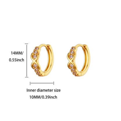 Luxury Zircon Hoop Earrings for Women Gold Color Stainless Steel Butterfly Heart Snake Earring Fashion Party Wedding Jewelry Gif