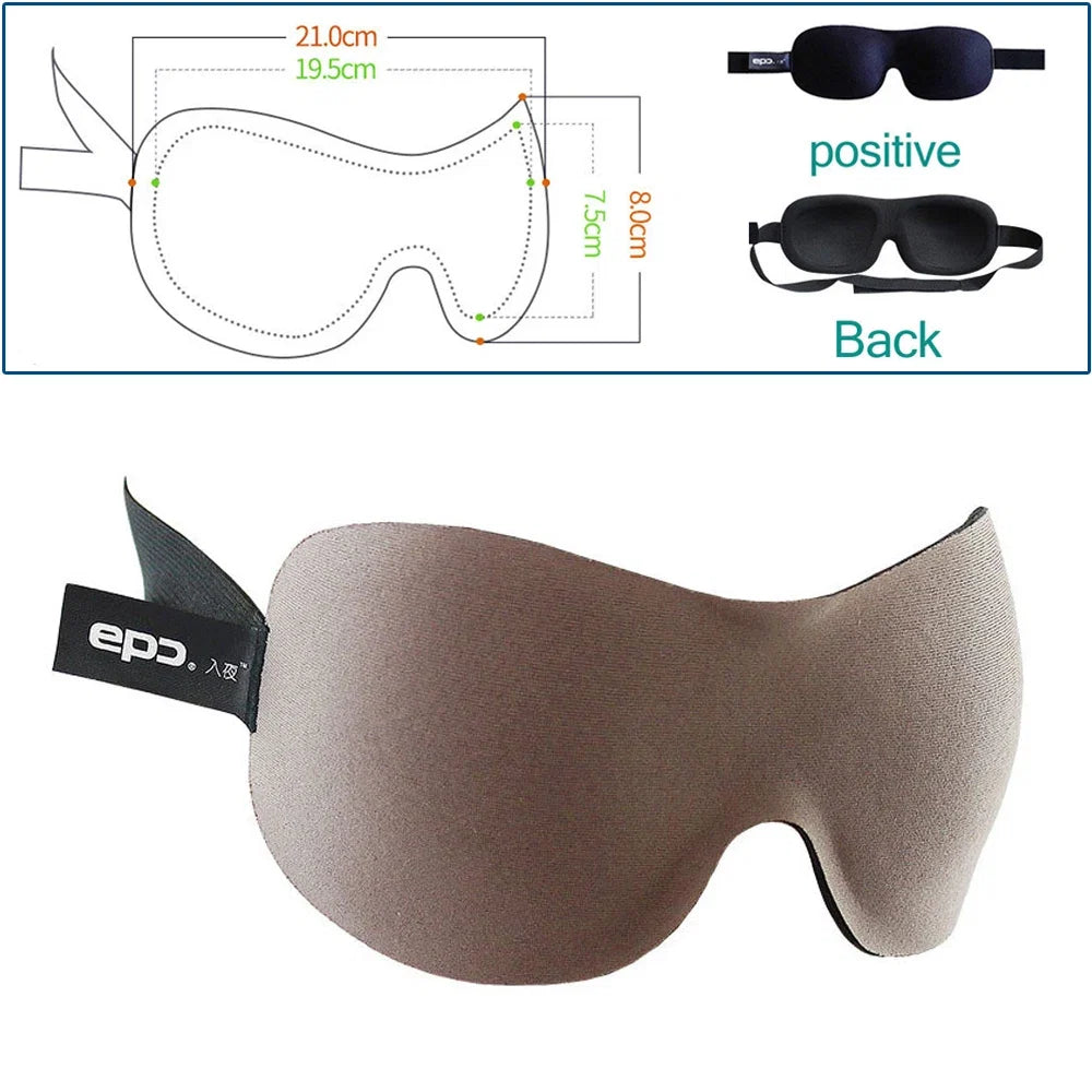 3D Breathable Sleeping Eye Mask | Light Blocking Sleep Aid for Travel and Home