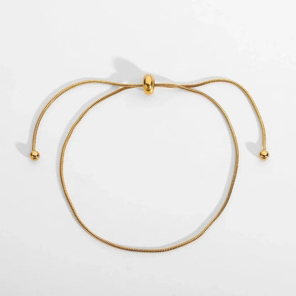 Korean Adjustable Stainless Steel Bracelet for Women Girl Men High Quality Design Gold Color Snake Chain Jewelry Wholesale