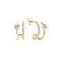 European New Cross Sunflower Gold Color Stud Earrings, Fit Women's Festival Exquisite Charm Jewelry Gifts  925 Silver