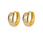 Vintage Round Stainless Steel Hoop Earrings For Women Gold Plated Earring 2023 Trending Statement Ear Jewelry Christmas Gift