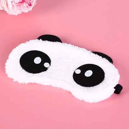 Cartoon Panda Sleep Eye Mask | Light Blocking Cotton Eyeshade for Relaxation