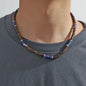 Bohemian Leather Bracelet Men Hand-woven Bracelet Men's Wooden Bead Bracelet Bracelet for Men Charm Bracelet Mens Jewellery