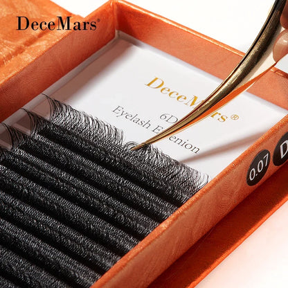 DeceMars 6D-W Shaped Eyelash Extensions | Salon-Grade Volume Lashes