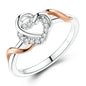 925 Sterling Silver Rose Gold Plated Infinity Heart Ring | Eternal Love Jewelry Gift for Mom