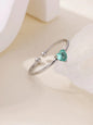 Fashion Zircon Heart Birthstone Rings For Women Stainless Steel Gold Color Birthstone Ring  Aesthetic Wedding Jewelry Gift