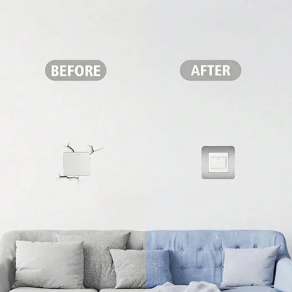 Square Switch Wall Sticker | Pre-stuck Decorative Switch Cover, 14.6x14.6cm