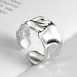 VENTFILLE 925 Sterling Silver Geometric Multilayer Round Bead Ring | Fashion Punk Temperament Jewelry