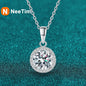 NeeTim 1 Carat Real Moissanite Pendant For Women Lab Diamond Necklace 925 Sterling Silver Fine Jewelry Girl Valentine's Day Gift