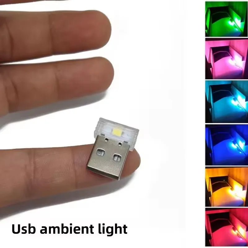 Car USB LED Atmosphere Light | Music Sync Sound Control Car Interior Decoration