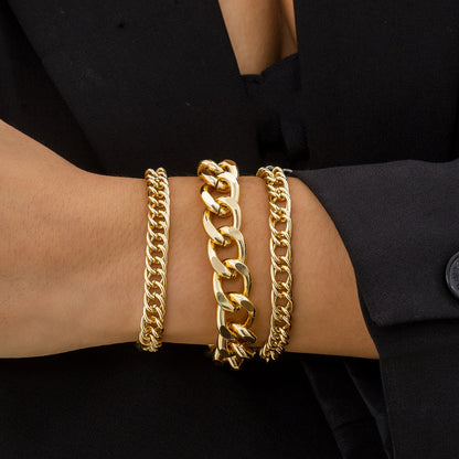 Hip Hop Thick Link Chain Bracelet Women's CCB Material