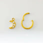 Waterdrops Pendant Conch Ring ASTM F136 G23 Titanium Piercings Moon Flowers Hinge Segment Clicker Teardrop Helix  Earrings
