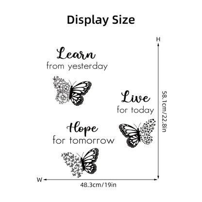 Wall Stickers for Living Room Bedroom | Creative Black Heart Book World Ladder Tree Wall Decals