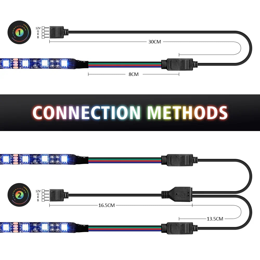 RGB Gaming LED Strip Splitter Kit | 12V Aura Sync for PC Case