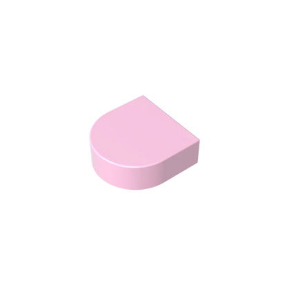 Gobricks Tile Round 1 x 1 Half Circle Extended | Compatible Brick Building Block