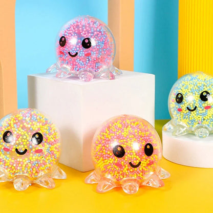 Glowing Squid Stress Toy | Glow in the Dark Squeeze Ball for Kids and Adults