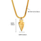 Geometric Heart Necklaces For Women Stainless Steel Gold Color Snake Chain Heart Necklace Aesthetic New Wedding Jewelry Gift